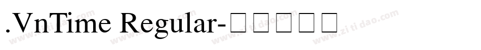 .VnTime Regular字体转换